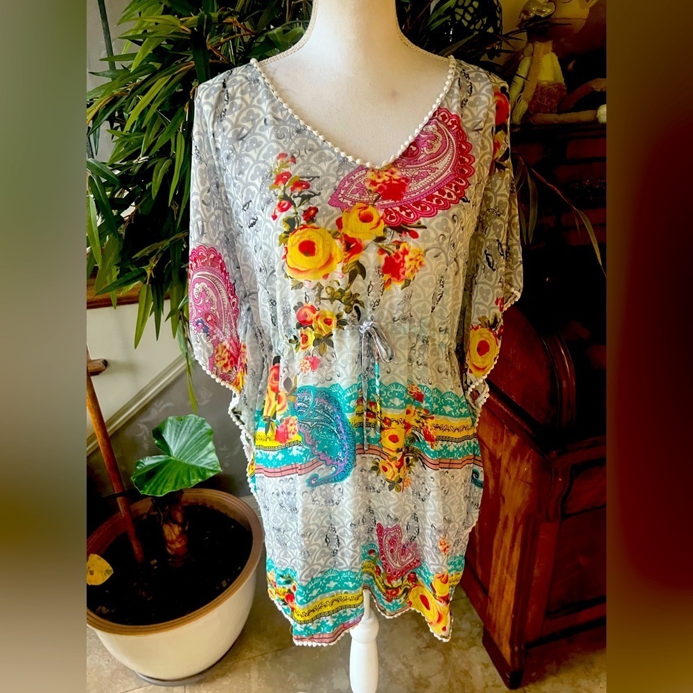 Mushbaby Sienna Rose Large swimsuit cover up. Good condition drawstring waist - Picture 10 of 10